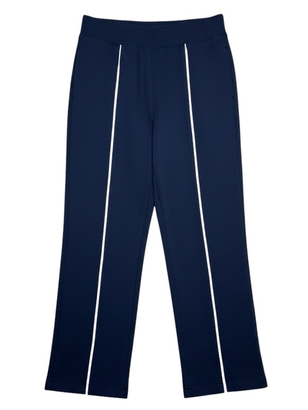 Spanx Petite Airpiqué Straight Track Pant Timeless Navy NWT Size Large